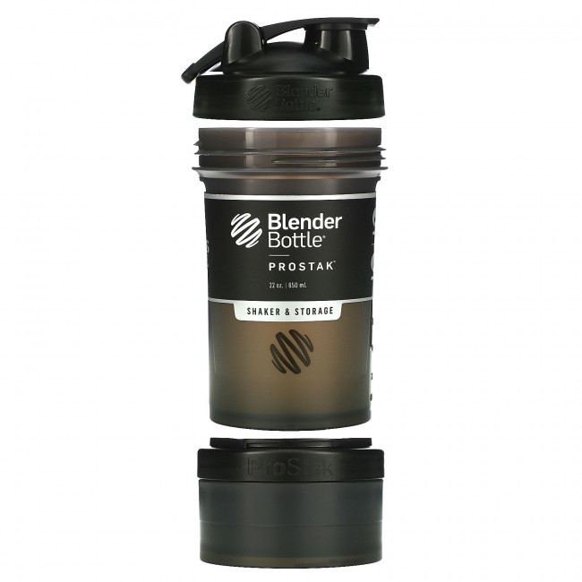 Blender Bottle, ProStak, черный, 650 мл (22 унции) Blender Bottle, ProStak, черный, 650 мл (22 унции)