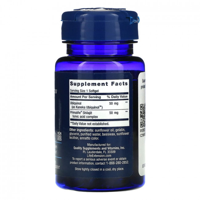 Life Extension, Super Ubiquinol CoQ10 с улучшенной поддержкой митохондрий, 50 мг, 100 гелевых капсул Life Extension, Super Ubiquinol CoQ10 с улучшенной поддержкой митохондрий, 50 мг, 100 гелевых капсул