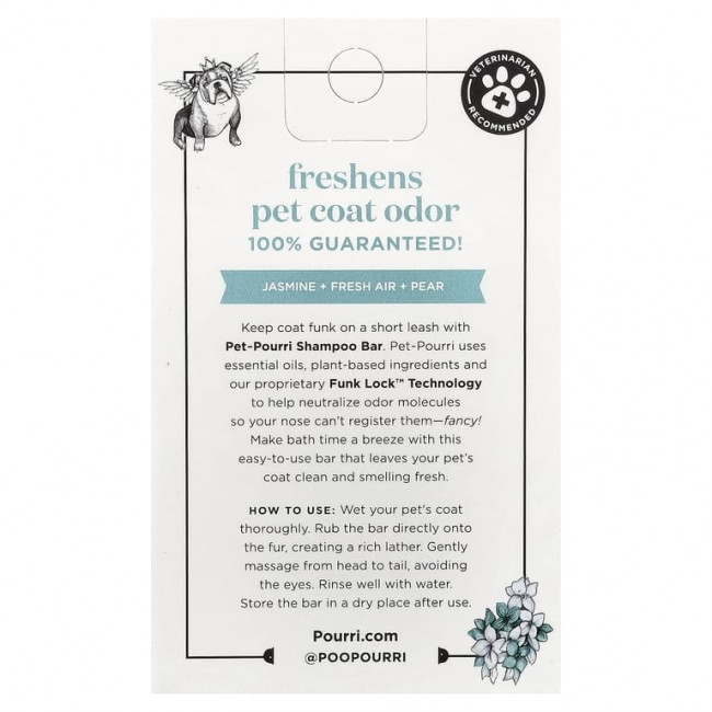 Poo-Pourri, Pet-Pourri ™, дезодорирующий шампунь, свежесть, 5 унций (141 г)