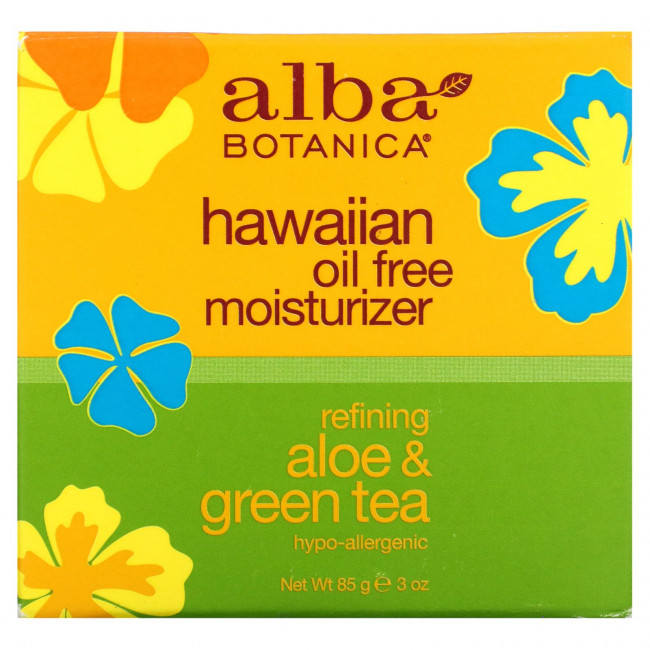 Alba Botanica, Гавайское увлажняющее средство без масла, очищающее алоэ и зеленый чай, 85 г (3 унции)