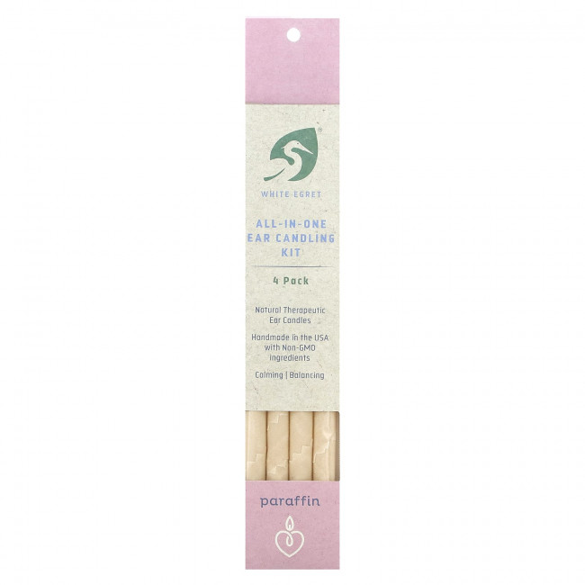 White Egret Personal Care, Универсальный набор для свечей ушей, 4 шт. White Egret Personal Care, Универсальный набор для свечей ушей, 4 шт.