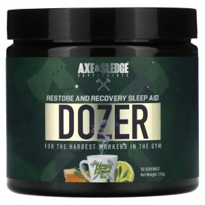Axe & Sledge Supplements, Dozer, Restore And Recovery Sleep Aid, Honey Lemon Tea, 174 g