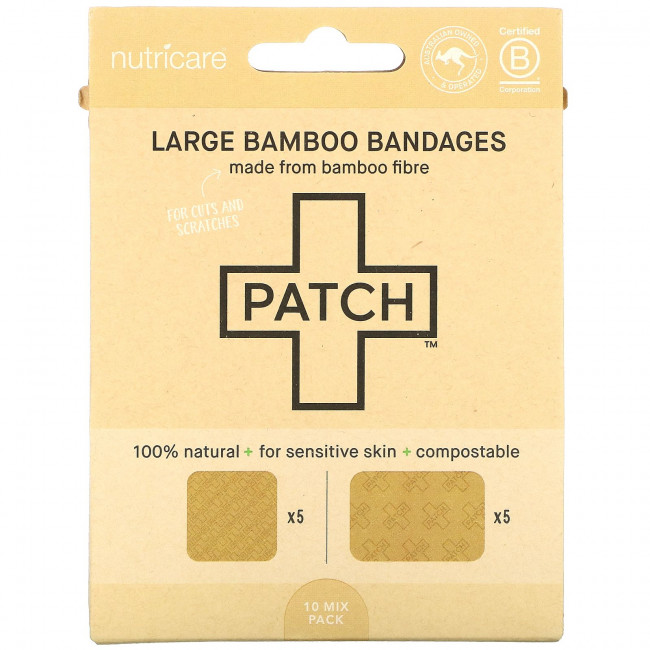 Patch, Большие бамбуковые повязки, 10 шт. Patch, Большие бамбуковые повязки, 10 шт.