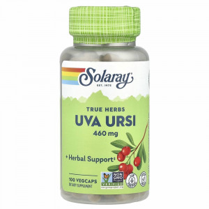 Solaray, толокнянка обыкновенная (Uva ursi), 460 мг, 100 вегетарианских капсул Solaray, толокнянка обыкновенная (Uva ursi), 460 мг, 100 вегетарианских капсул