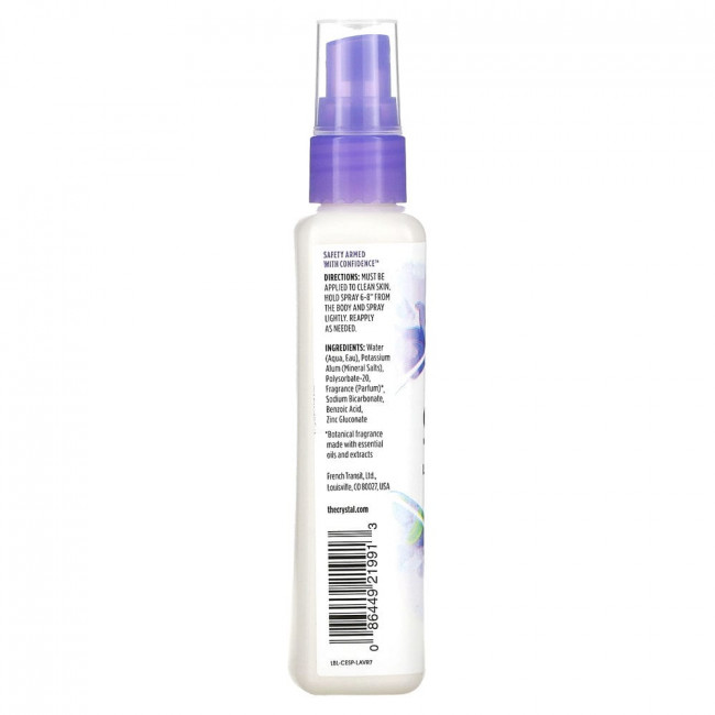 Crystal Body Deodorant, Минеральный дезодорант-спрей с лавандой и белым чаем, 118 мл (4 жидких унции)