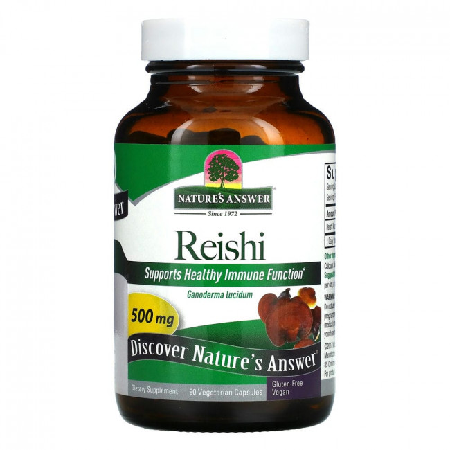 Nature's Answer, Рейши, 500 мг, 90 вегетарианских капсул