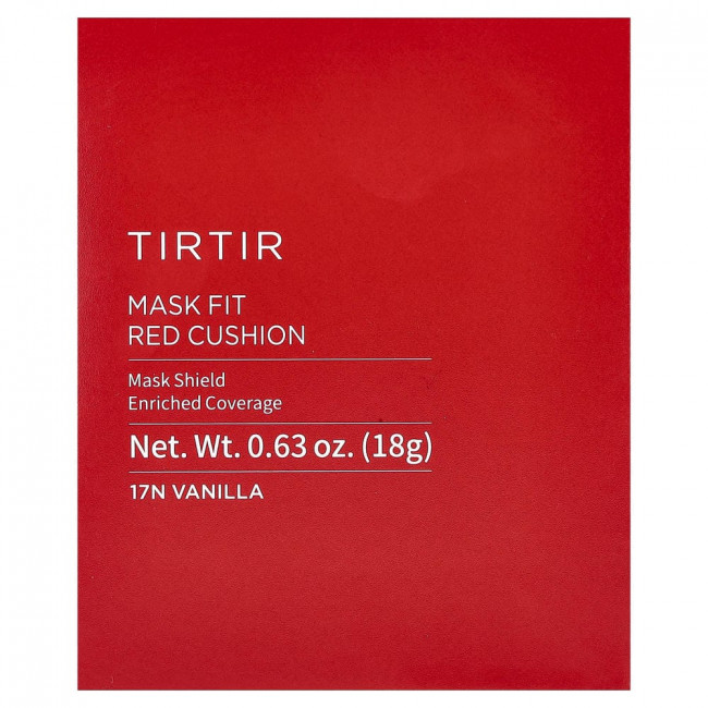 TIRTIR, Mask Fit Red Cushion, 17N Vanilla, 0,63 унции (18 г) TIRTIR, Mask Fit Red Cushion, 17N Vanilla, 0,63 унции (18 г)