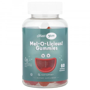 Maxi Health, Mel-O-Licious! Жевательные конфеты, натуральная вишня и апельсин, 1 мг, 60 конфет