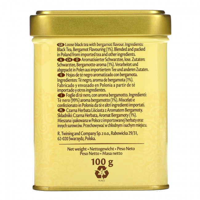 Twinings, Earl Grey, листовой чай, 100 г (3,53 унции)