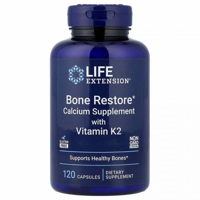 Life Extension, восстановление костей с витамином К2, 120 капсул Life Extension, восстановление костей с витамином К2, 120 капсул