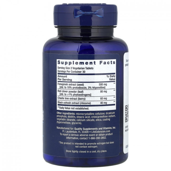Life Extension, Женское здоровье, Estrogen Balance Elite, 60 вегетарианских таблеток