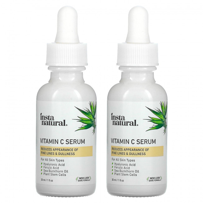 InstaNatural, набор для ухода за кожей, сыворотка с витамином С, 2 упаковки, каждая по 30 мл (1 жидк. унция) InstaNatural, набор для ухода за кожей, сыворотка с витамином С, 2 упаковки, каждая по 30 мл (1 жидк. унция)