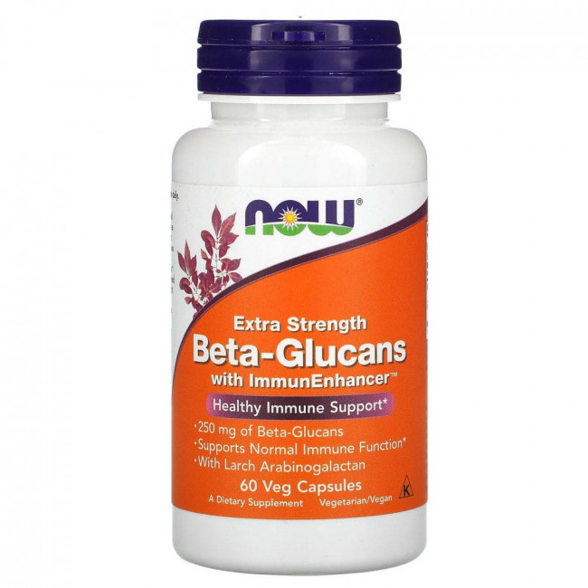 NOW Foods, бета-глюканы с ImmunEnhancer усиленного действия, 250 мг, 60 вегетарианских капсул NOW Foods, бета-глюканы с ImmunEnhancer усиленного действия, 250 мг, 60 вегетарианских капсул