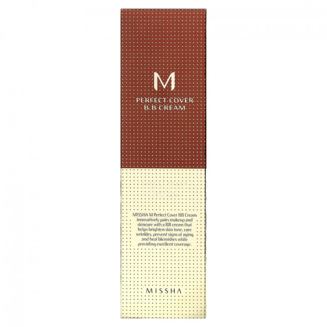 Missha, M Perfect Cover, BB-крем, SPF 42/PA+++, оттенок 25 теплый бежевый, 50 мл (1,7 унции)