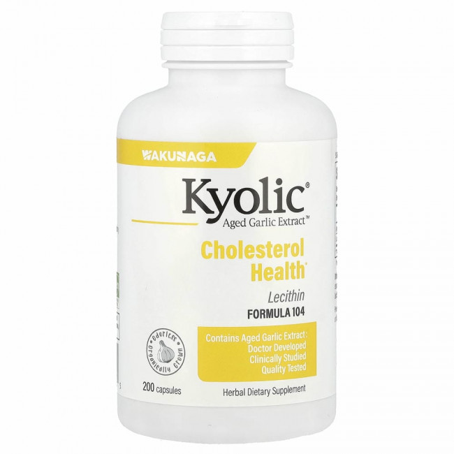 Kyolic, Aged Garlic Extract, выдержанный экстракт чеснока с лецитином, 200 капсул