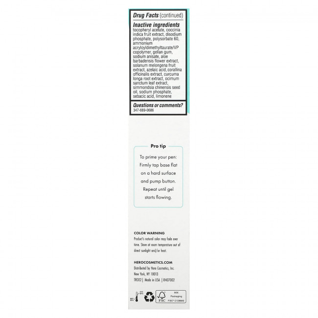Hero Cosmetics, Pimple Correct, гель-ручка для очищения от акне, 10 мл (0,34 жидк. Унции) Hero Cosmetics, Pimple Correct, гель-ручка для очищения от акне, 10 мл (0,34 жидк. Унции)