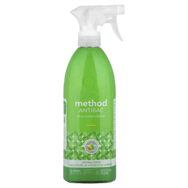 Method, AntiBac, универсальное очиститель, бамбук, 828 мл (28 жидк. унций)