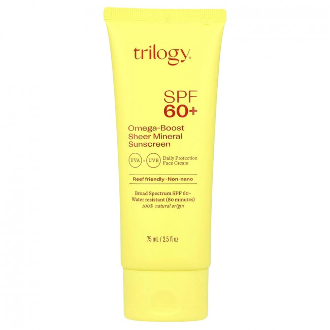 Trilogy, Omega-Boost Sheer Mineral Sunscreen, SPF 60+, 2.5 fl oz (75 ml)