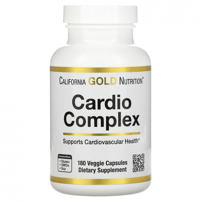 California Gold Nutrition, комплекс для здоровья сердца, 180 вегетарианских капсул
