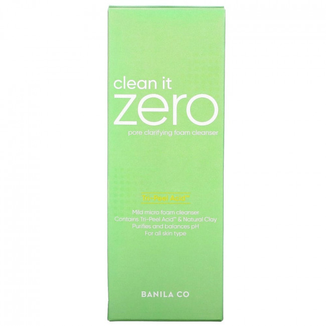 Banila Co., Clean It Zero, Tri-Peel кислотная очищающая пенка для умывания, 5,07 жидких унций (150 мл)