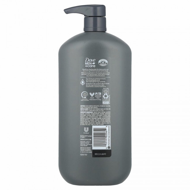 Dove, Men + Care, гель для душа и тела, комфортное очищение, 887 мл (30 жидк. Унций)