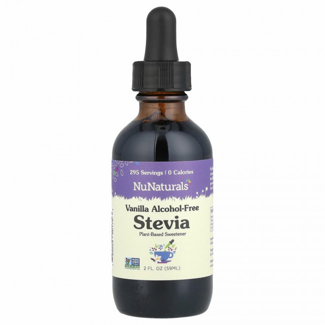 NuNaturals, NuStevia™, ванильная, безалкогольная стевия, 59 мл (2 жидких унции) NuNaturals, NuStevia™, ванильная, безалкогольная стевия, 59 мл (2 жидких унции)