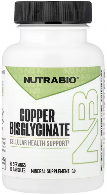 Nutrabio Labs, Медь, 3 мг, 90 растительных капсул