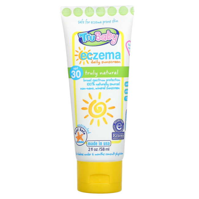 TruKid, TruBaby, ежедневное солнцезащитное средство от экземы, SPF 30, без запаха, 58 мл (2 жидк. Унции) TruKid, TruBaby, ежедневное солнцезащитное средство от экземы, SPF 30, без запаха, 58 мл (2 жидк. Унции)