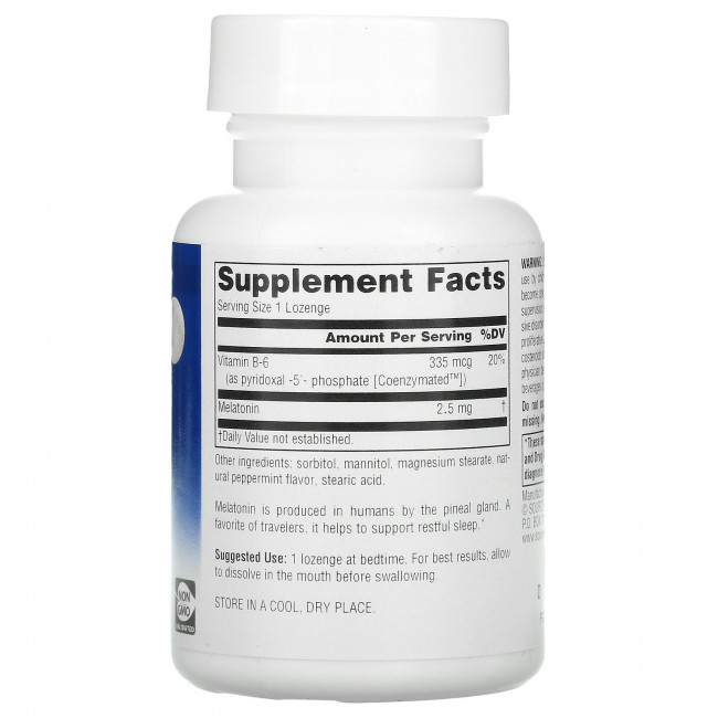 Source Naturals, Sleep Science, мелатонин, 2,5 мг, 60 леденцов
