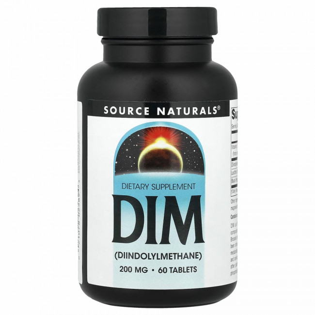 Source Naturals, DIM (дииндолинметан), 200 мг, 60 таблеток