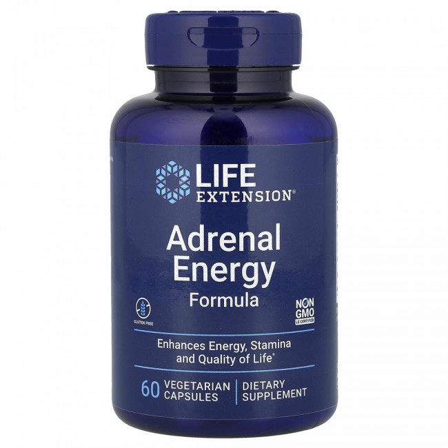 Life Extension, Адреналиновая энергетическая формула, 60 вегетарианских капсул Life Extension, Адреналиновая энергетическая формула, 60 вегетарианских капсул