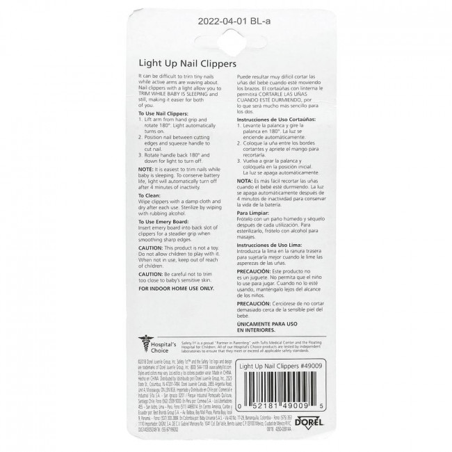 Safety 1st, Light Up Nail Clippers, 1 Clipper