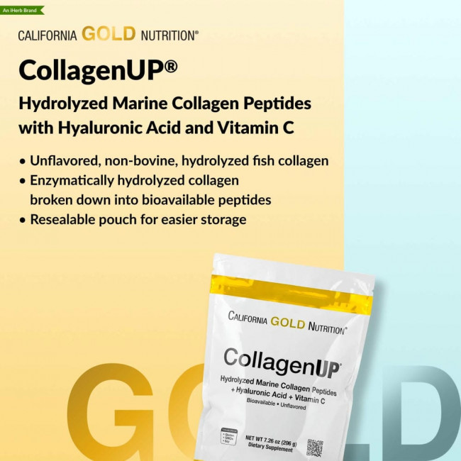 California Gold Nutrition, CollagenUP, гидролизованные пептиды морского коллагена с гиалуроновой кислотой и витамином C, без добавок, 1 кг (2,2 фунта) California Gold Nutrition, CollagenUP, гидролизованные пептиды морского коллагена с гиалуроновой кислотой и витамином C, без добавок, 1 кг (2,2 фунта)