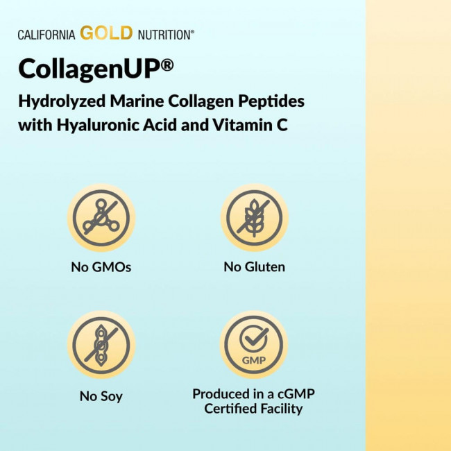 California Gold Nutrition, CollagenUP, гидролизованные пептиды морского коллагена с гиалуроновой кислотой и витамином C, без добавок, 1 кг (2,2 фунта) California Gold Nutrition, CollagenUP, гидролизованные пептиды морского коллагена с гиалуроновой кислотой и витамином C, без добавок, 1 кг (2,2 фунта)