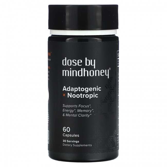 Mindhoney, Dose, адаптогенное ноотропное средство, 60 капсул Mindhoney, Dose, адаптогенное ноотропное средство, 60 капсул