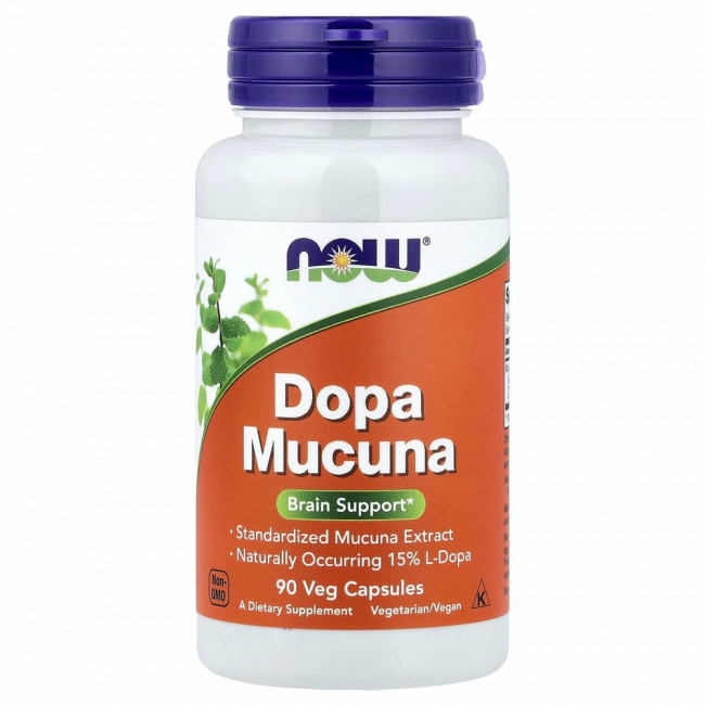 NOW Foods, Dopa Mucuna, 90 растительных капсул