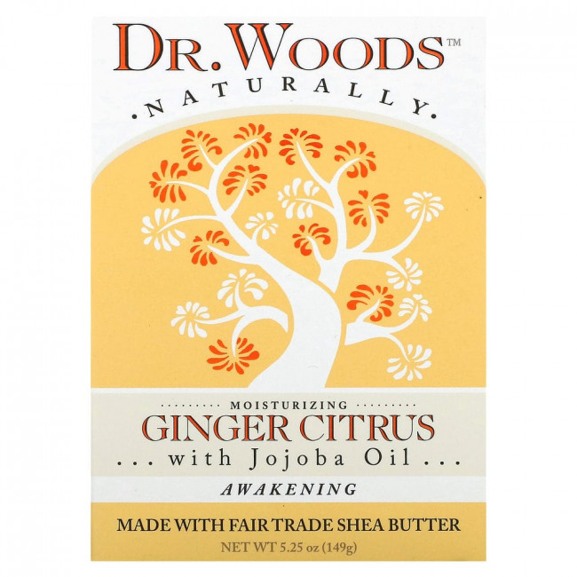Dr. Woods, брусковое мыло, имбирь и цитрус, 149 г (5,25 унции) Dr. Woods, брусковое мыло, имбирь и цитрус, 149 г (5,25 унции)
