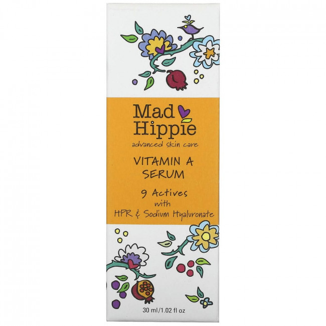 Mad Hippie, Сыворотка с витамином A, 1,02 жидкая унция (30 мл) Mad Hippie, Сыворотка с витамином A, 1,02 жидкая унция (30 мл)