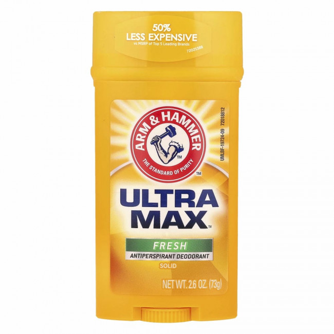 Arm & Hammer, UltraMax, твердый дезодорант-антиперспирант для мужчин, аромат «Свежесть», 73 г (2,6 унции)