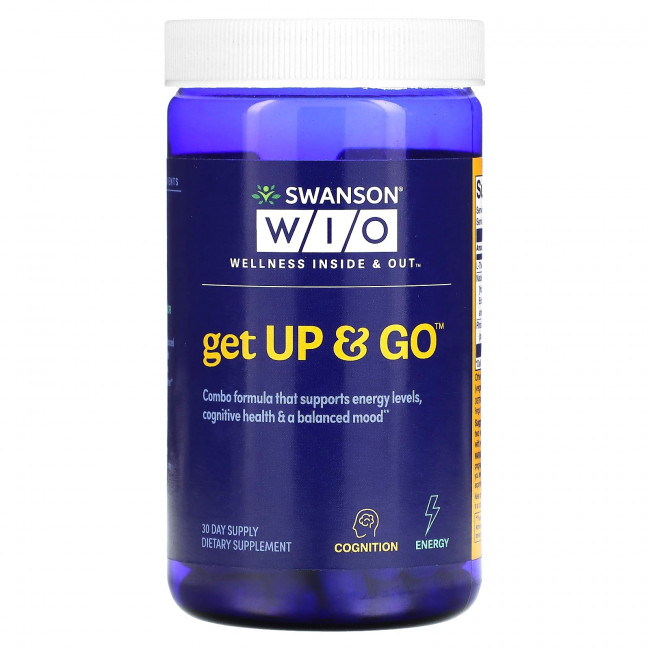 Swanson WIO, Get Up & Go, 60 вегетарианских капсул Swanson WIO, Get Up & Go, 60 вегетарианских капсул