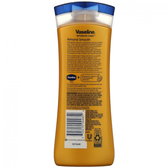 Vaseline, Intensive Care, гладкий лосьон для тела с миндалем, 295 мл (10 жидк. Унций) Vaseline, Intensive Care, гладкий лосьон для тела с миндалем, 295 мл (10 жидк. Унций)