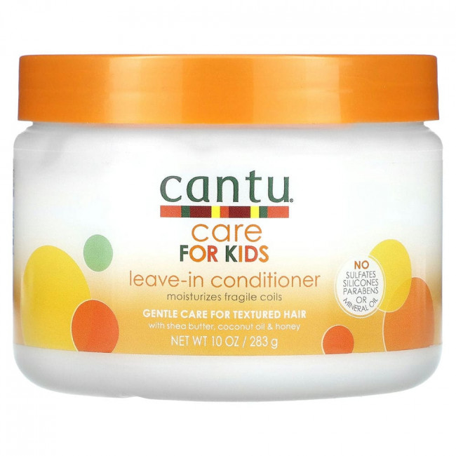 Cantu, Care For Kids, несмываемый кондиционер, деликатный уход за текстурированными волосами, 283 г (10 унций) Cantu, Care For Kids, несмываемый кондиционер, деликатный уход за текстурированными волосами, 283 г (10 унций)