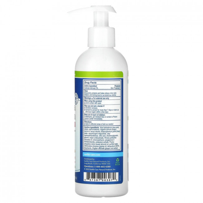 Earth's Care, Лосьон от экземы, 2% коллоидная овсянка, 237 мл (8 жидк. Унций)