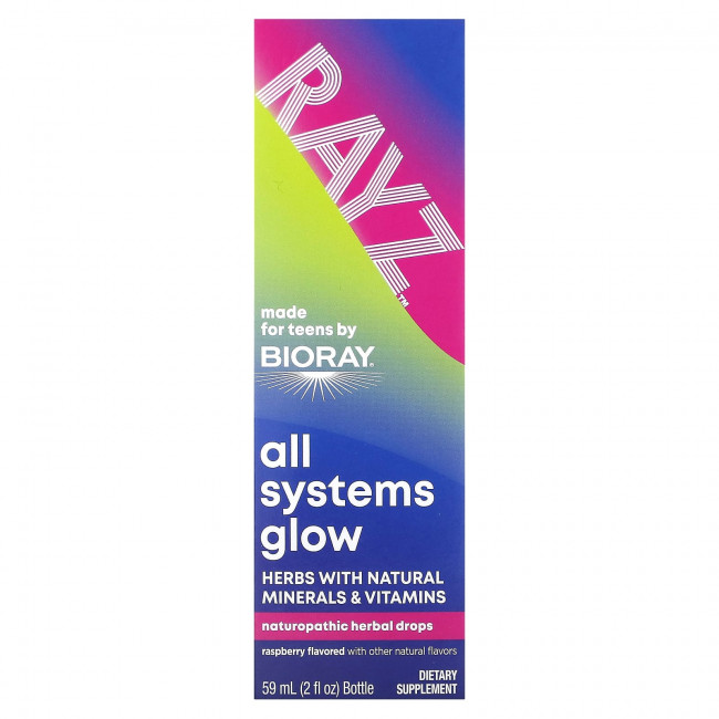 Bioray Inc., Rays, All Systems Glow, для подростков, малина, 59 мл (2 жидк. Унции) Bioray Inc., Rays, All Systems Glow, для подростков, малина, 59 мл (2 жидк. Унции)