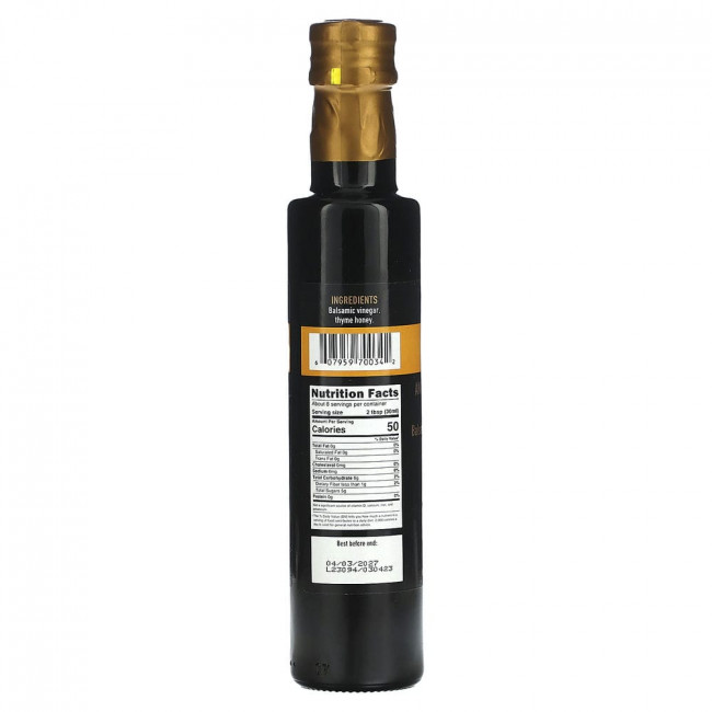 Gaea, Ancient Greek Balsamic, OXYMELO, бальзамический уксус и чабрец, 250 мл (8,5 жидк. Унции)