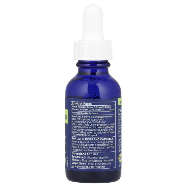 Trace Minerals ®, Pet, успокаивающие капли, для собак и кошек, 30 мл (1 жидк. Унция) Trace Minerals ®, Pet, успокаивающие капли, для собак и кошек, 30 мл (1 жидк. Унция)