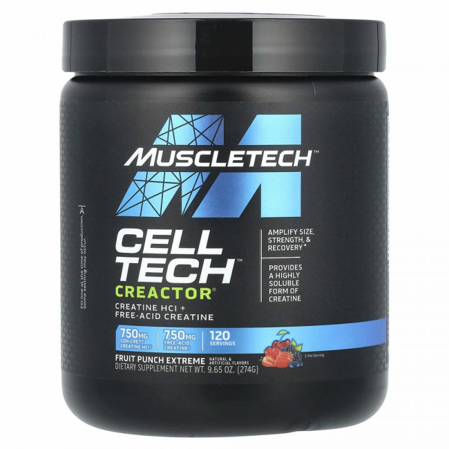 Muscletech, Performance Series, CREACTOR, формула гидрохлорида креатина, с фруктовым вкусом, 269 г (9,51 унции)