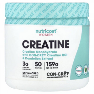 Nutricost, Для женщин, креатин, без добавок, 3 г (159 г)