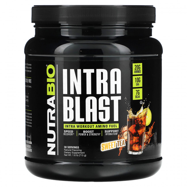 Nutrabio Labs, Intra Blast, топливо для приема во время тренировки, сладкий чай, 715 г (1,6 фунта) Nutrabio Labs, Intra Blast, топливо для приема во время тренировки, сладкий чай, 715 г (1,6 фунта)