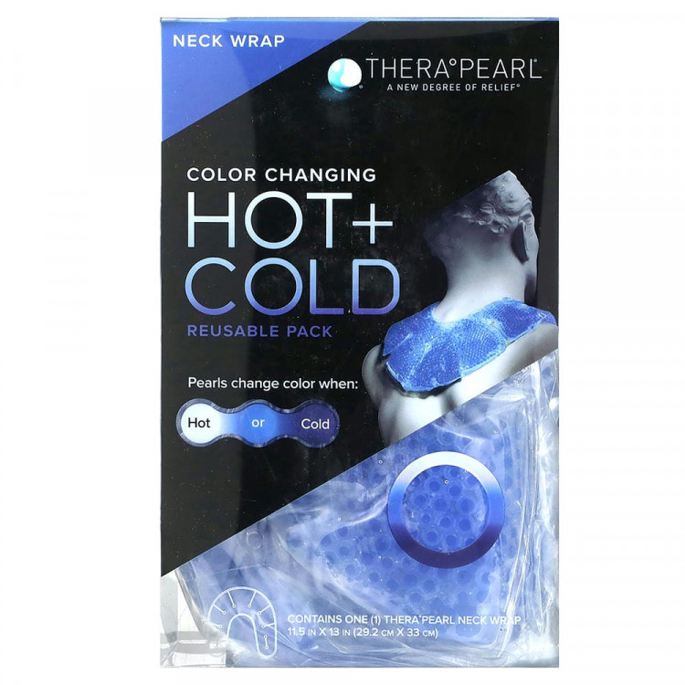 TheraPearl, Color Changing Hot + Cold Reusable Pack, Neck Wrap, 1 Wrap ...